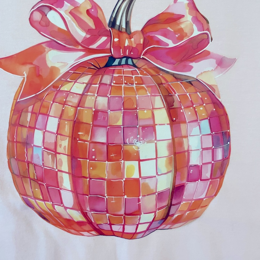 Women pink pumpkin Blouse size L